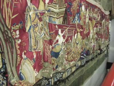 Red Chinese Silk Banner