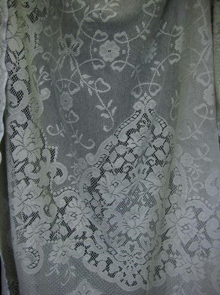 Dusty Grey Floral Lace Panels