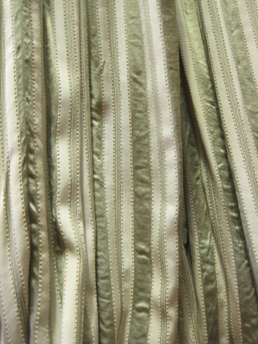 Pale Green/Cream Silk Stripe
